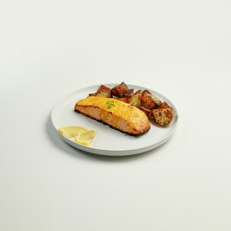 Roasted Salmon with Honey Mustard Sauce