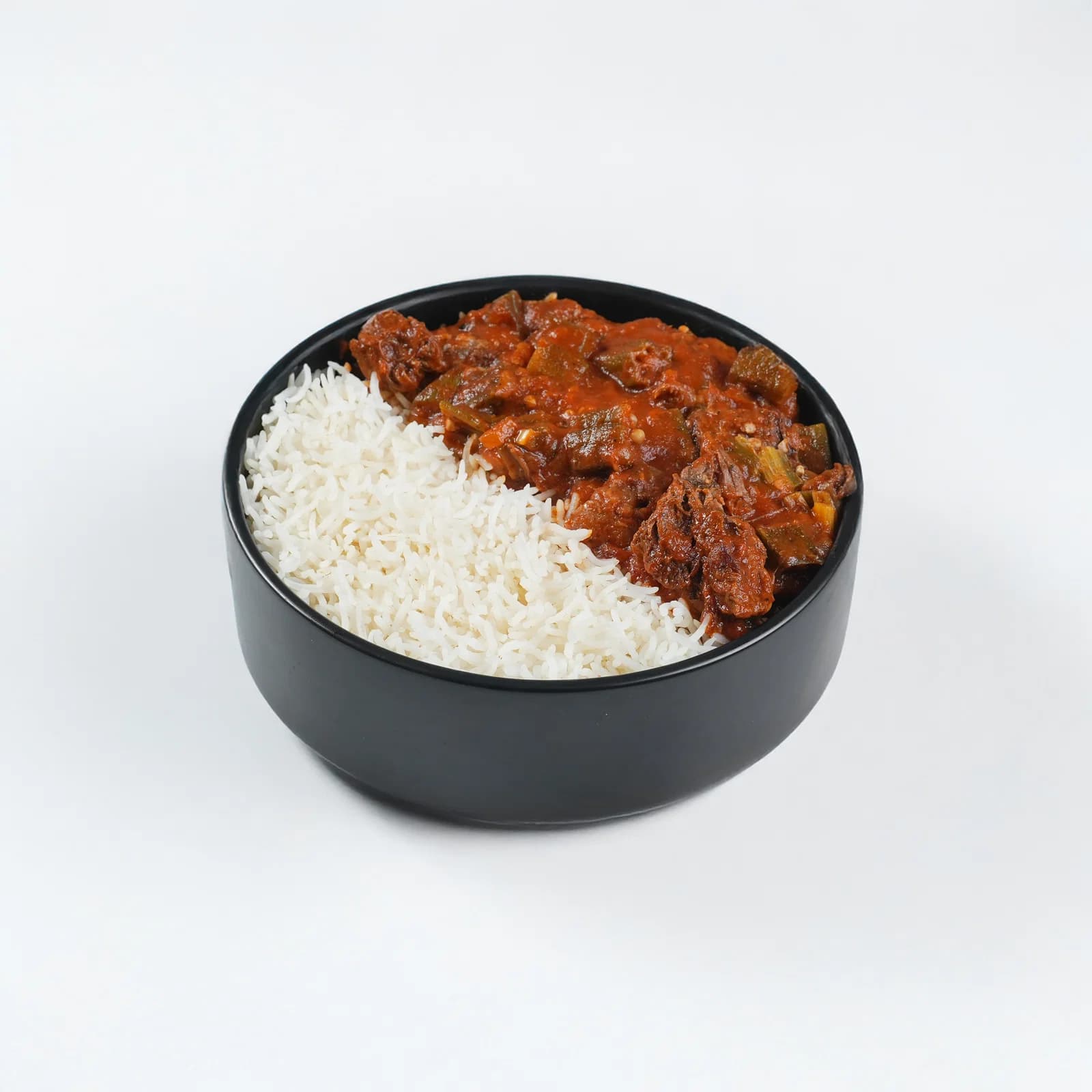 Lamb Okra Tagine with Rice and side salad