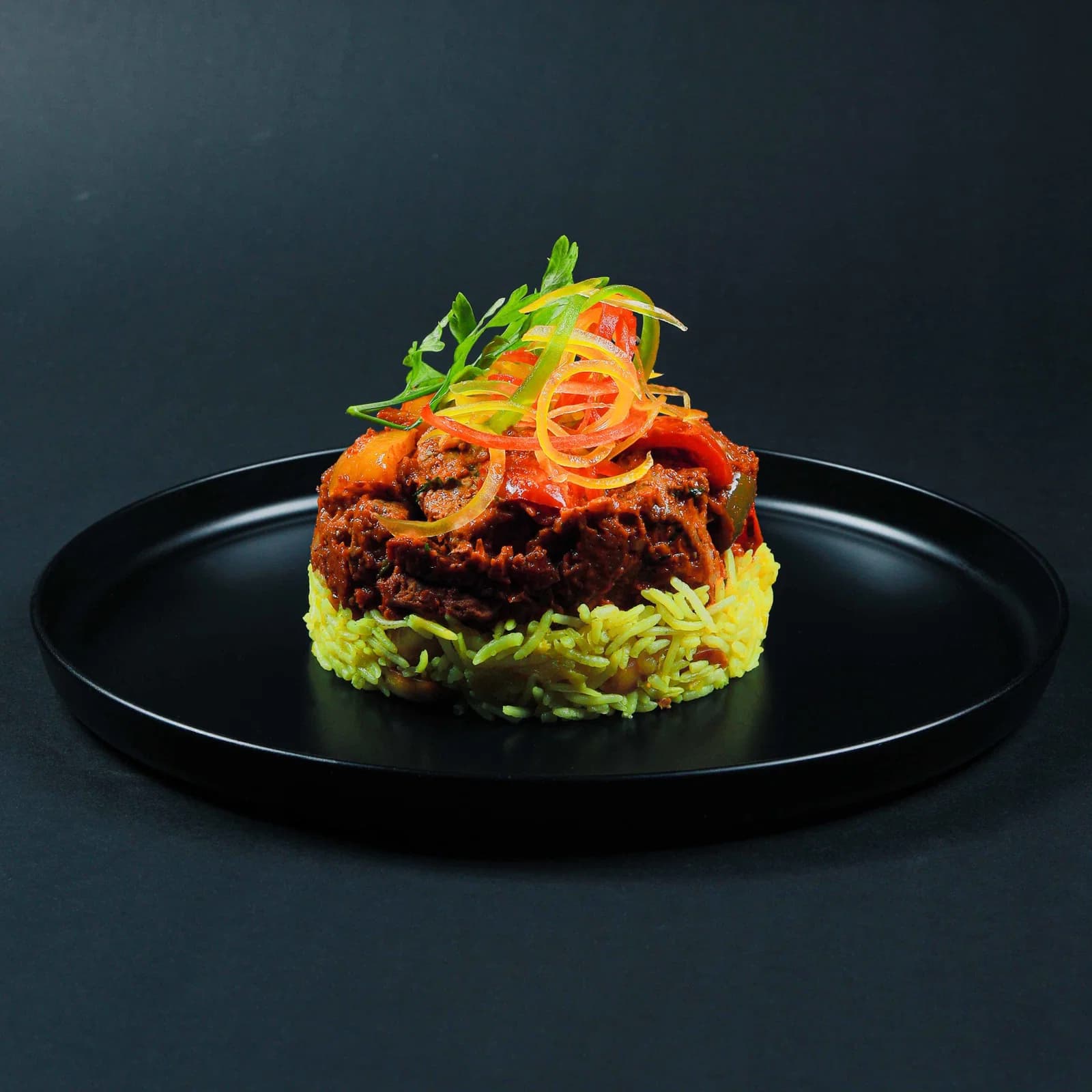 Sindhi beef kadahi with mango rice 